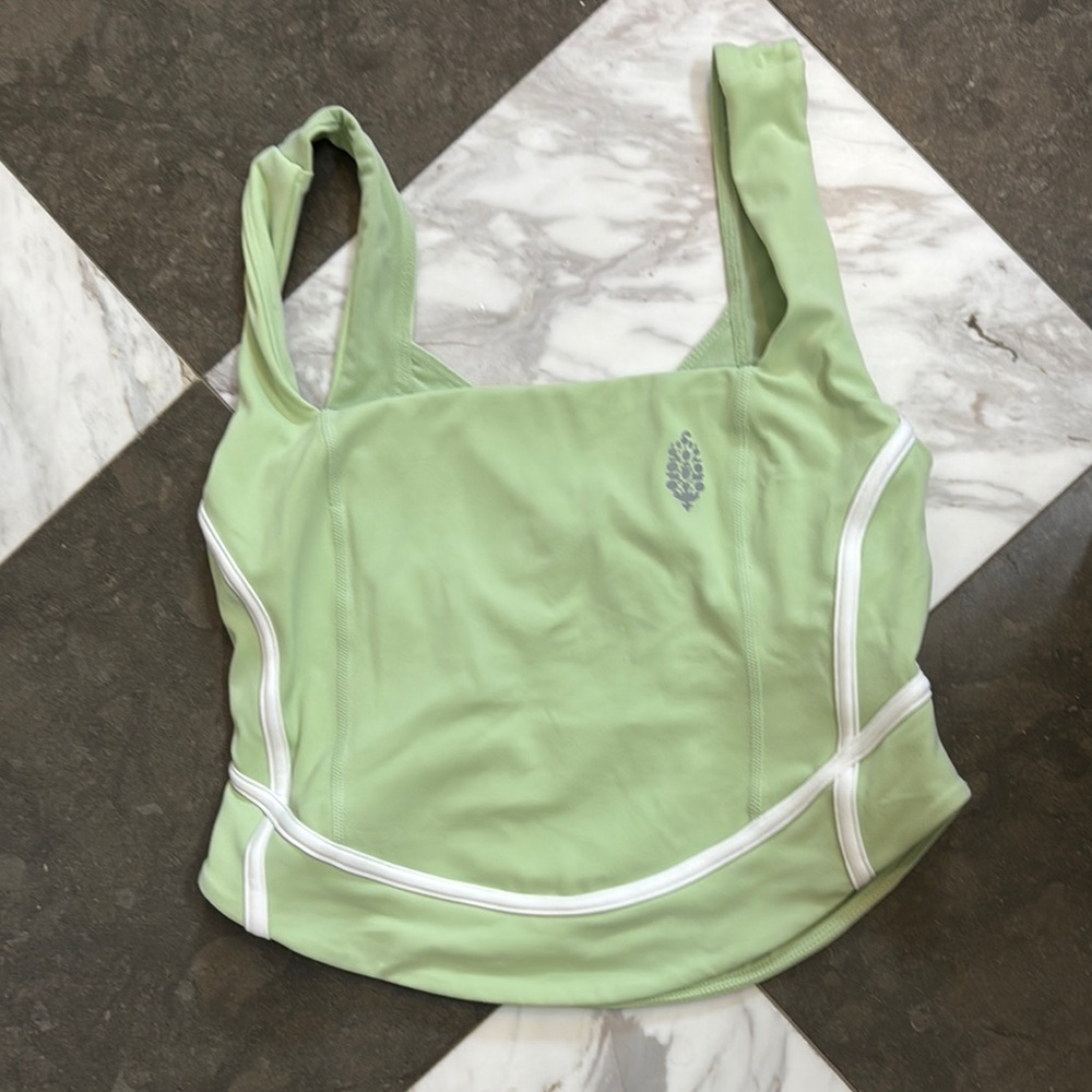 Free People Light Green Tank Top